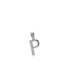 Load image into Gallery viewer, Initial P Diamond Medallion Pendant