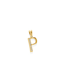 Load image into Gallery viewer, Initial P Diamond Medallion Pendant
