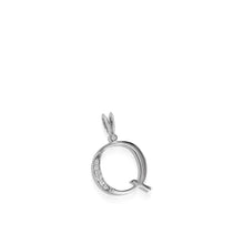 Load image into Gallery viewer, Initial Q Diamond Medallion Pendant