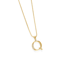 Load image into Gallery viewer, Initial Q Diamond Medallion Pendant