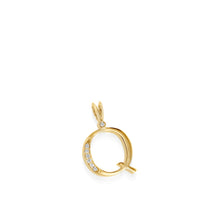 Load image into Gallery viewer, Initial Q Diamond Medallion Pendant