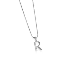Load image into Gallery viewer, Initial R Diamond Medallion Pendant