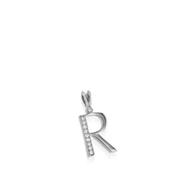 Load image into Gallery viewer, Initial R Diamond Medallion Pendant