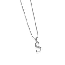 Load image into Gallery viewer, Initial S Diamond Medallion Pendant