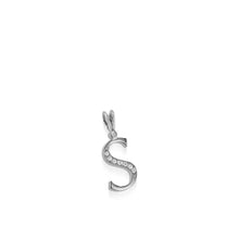 Load image into Gallery viewer, Initial S Diamond Medallion Pendant