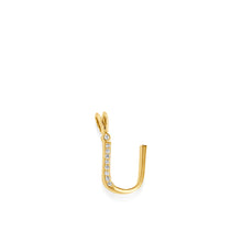 Load image into Gallery viewer, Initial U Diamond Medallion Pendant