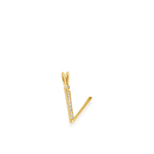 Load image into Gallery viewer, Initial V Diamond Medallion Pendant