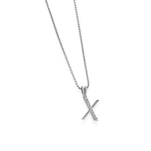 Load image into Gallery viewer, Initial X Diamond Medallion Pendant