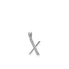 Load image into Gallery viewer, Initial X Diamond Medallion Pendant