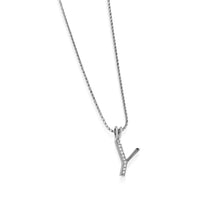 Load image into Gallery viewer, Initial Y Diamond Medallion Pendant