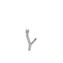 Load image into Gallery viewer, Initial Y Diamond Medallion Pendant
