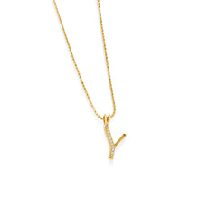 Load image into Gallery viewer, Initial Y Diamond Medallion Pendant
