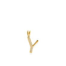 Load image into Gallery viewer, Initial Y Diamond Medallion Pendant