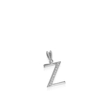 Load image into Gallery viewer, Initial Z Diamond Medallion Pendant
