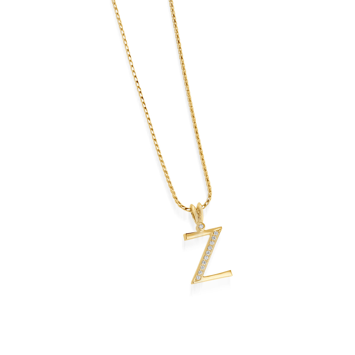 Initial Z Diamond Medallion Pendant – John Atencio