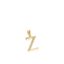Load image into Gallery viewer, Initial Z Diamond Medallion Pendant