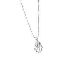 Load image into Gallery viewer, Hamsa Diamond  Medallion Pendant