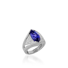 Load image into Gallery viewer, Signature White Gold Tanzanite and Diamond Ring