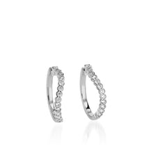 Load image into Gallery viewer, Paloma Curve Diamond Hoop Earrings