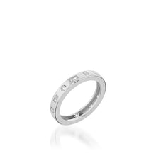 Load image into Gallery viewer, Celeste Alternating Baguette and Round Diamond Anniversary Band