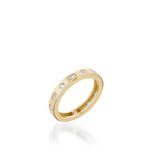 Load image into Gallery viewer, Celeste Alternating Baguette and Round Diamond Anniversary Band