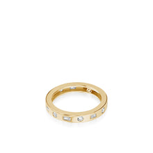 Load image into Gallery viewer, Celeste Alternating Baguette and Round Diamond Anniversary Band
