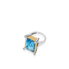Load image into Gallery viewer, Signature Blue Topaz and Diamond Ring