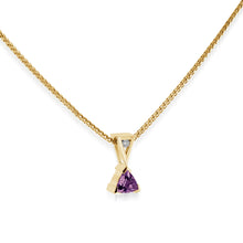 Load image into Gallery viewer, February Gold Birthstone Medallion Pendant