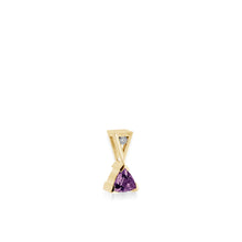 Load image into Gallery viewer, February Gold Birthstone Medallion Pendant