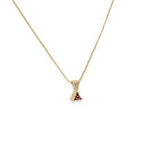 Load image into Gallery viewer, July Gold Birthstone Medallion Pendant