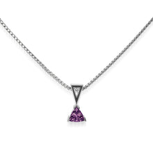 Load image into Gallery viewer, February Gold Birthstone Medallion Pendant