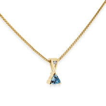 Load image into Gallery viewer, March Gold Birthstone Medallion Pendant