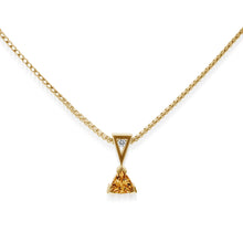 Load image into Gallery viewer, November Gold Birthstone Medallion Pendant