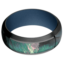 Load image into Gallery viewer, Zirconium + Polish , Satin Finish + Polar Blue