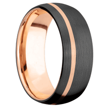 Load image into Gallery viewer, Zirconium + Satin , Satin Finish + 14K Rose Gold