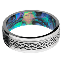 Load image into Gallery viewer, Palladium Silver + Satin , Polish Finish + Abalone