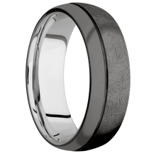 Load image into Gallery viewer, Tantalum Noir + Distressed , Sand Finish + Palladium Silver