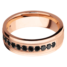 Load image into Gallery viewer, 18K Rose Gold + Satin , Polish Finish