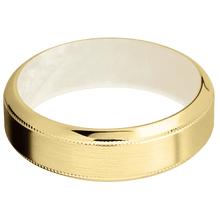 Load image into Gallery viewer, 14K Yellow Gold + Satin , Polish Finish + Freshwater Mother of Pearl