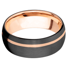 Load image into Gallery viewer, Zirconium + Satin , Satin Finish + 14K Rose Gold