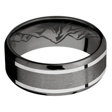 Load image into Gallery viewer, Tantalum Noir + Distressed , Polish Finish + Zirconium