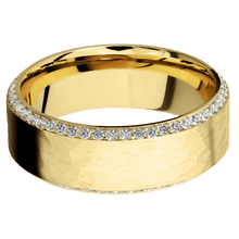 Load image into Gallery viewer, 14K Yellow Gold + Hammer , Polish Finish