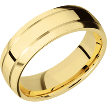 Load image into Gallery viewer, 14K Yellow Gold + Polish , Crosssatin Finish