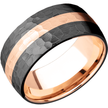 Load image into Gallery viewer, Zirconium + Hammer Finish + 18K Rose Gold