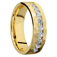 Load image into Gallery viewer, 14K Yellow Gold + Rock Finish