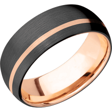 Load image into Gallery viewer, Zirconium + Satin , Satin Finish + 14K Rose Gold