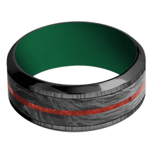 Load image into Gallery viewer, Zirconium + Treebark1 , Polish Finish + Green