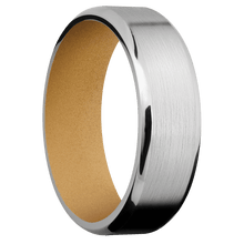Load image into Gallery viewer, 14K White Gold + Satin , Polish Finish + Gold