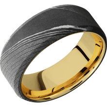 Load image into Gallery viewer, Damascus + Acid Finish + 14K Yellow Gold
