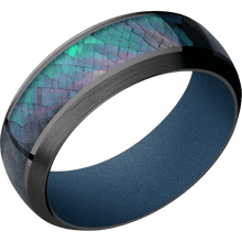 Load image into Gallery viewer, Zirconium + Polish , Satin Finish + Polar Blue